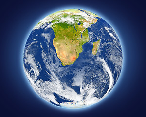 Image showing Lesotho on planet Earth