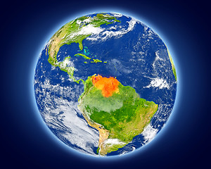 Image showing Venezuela on planet Earth