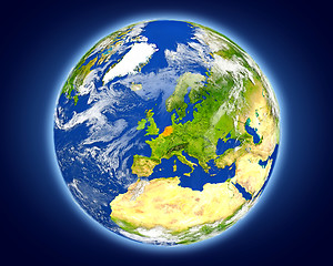 Image showing Netherlands on planet Earth