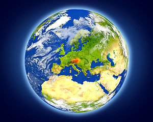 Image showing Austria on planet Earth