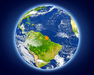 Image showing French Guiana on planet Earth