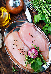 Image showing raw chicken fillet