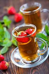 Image showing strawberry tea