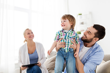 Image showing happy family at home