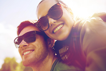 Image showing happy couple having fun outdoors