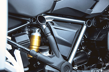 Image showing Motorcycle luxury items close-up: Motorcycle parts