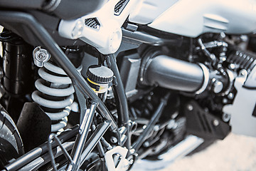 Image showing Motorcycle luxury items close-up: Motorcycle parts