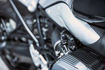 Image showing Motorcycle luxury items close-up: Motorcycle parts