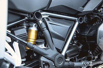 Image showing Motorcycle luxury items close-up: Motorcycle parts