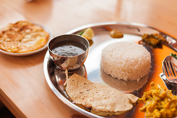 Image showing Nepali Thali, Upper Mustang style