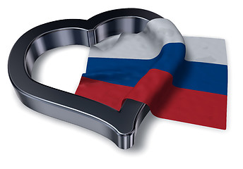 Image showing russian flag and heart symbol - 3d rendering