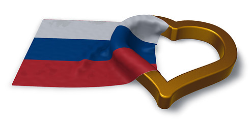 Image showing russian flag and heart symbol - 3d rendering