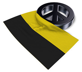 Image showing peace symbol and flag of saxony-anhalt - 3d rendering