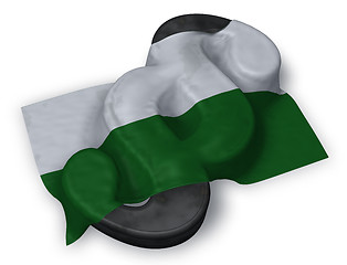 Image showing paragraph symbol and flag of saxony - 3d rendering