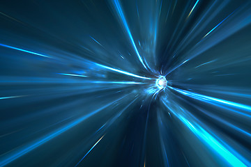 Image showing warp tunnel in space