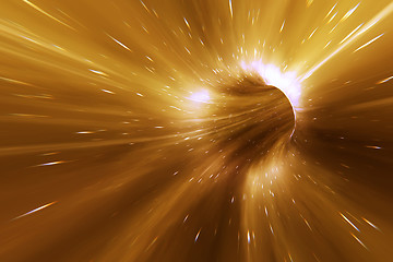 Image showing warp tunnel in space