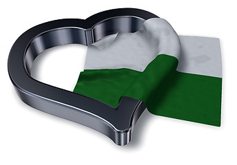 Image showing saxony flag and heart symbol - 3d rendering