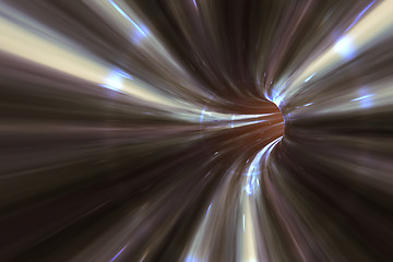 Image showing warp tunnel in space