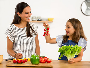 Image showing Having fun in the kitchen