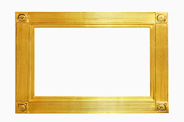 Image showing Rectangular gold frame