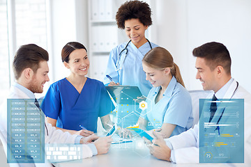 Image showing group of happy doctors meeting at hospital office