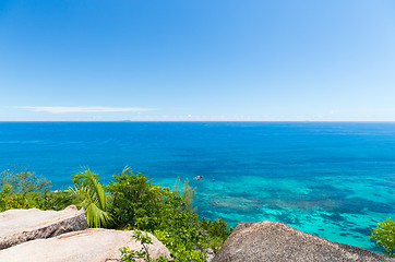 Image showing view to indian ocean from seychelles island