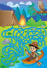 Image showing Maze 27 with water scout boy