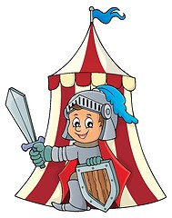 Image showing Knight by tent theme image 1