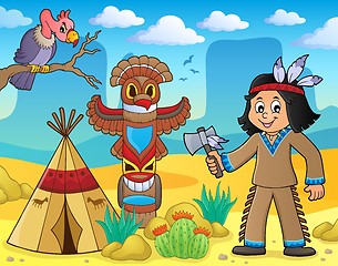 Image showing Native American boy theme image 3