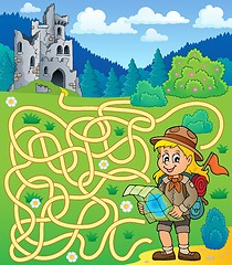 Image showing Maze 4 with scout girl