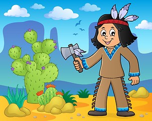 Image showing Native American boy theme image 2