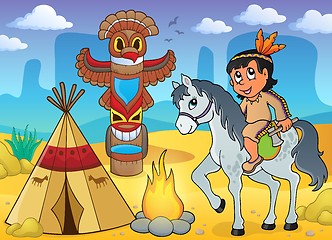 Image showing Native American boy theme image 4