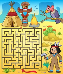 Image showing Maze 3 with Native American boy