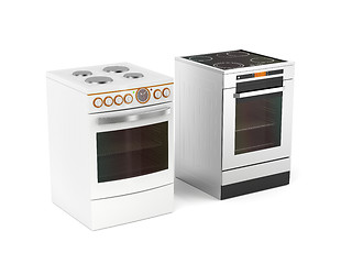 Image showing Two electric stoves