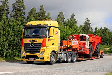 Image showing Mercedes-Benz Semi Hauls Mining Vehicle