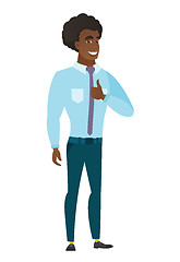 Image showing Businessman giving thumb up vector illustration.