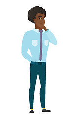 Image showing Caucasian businessman thinking vector illustration