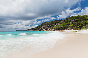 Image showing island beach in indian ocean on seychelles