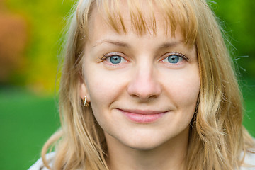 Image showing Woman portrait at spring park