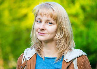 Image showing Woman portrait at spring park