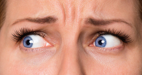 Image showing Face woman with eyes and eyelashes