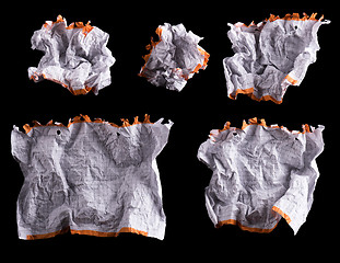 Image showing Crumpled white sheet of paper