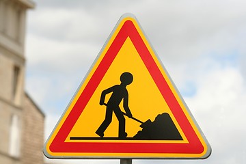 Image showing Worksite sign