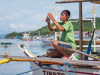 Image showing Fisherman in The Philippines
