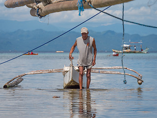 Image showing Fisherman in The Philippines