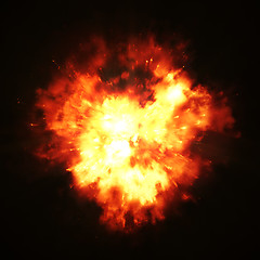 Image showing big fire explosion