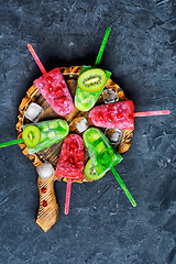 Image showing ice cream with fruit