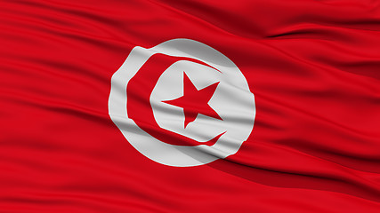 Image showing Closeup Tunisia Flag