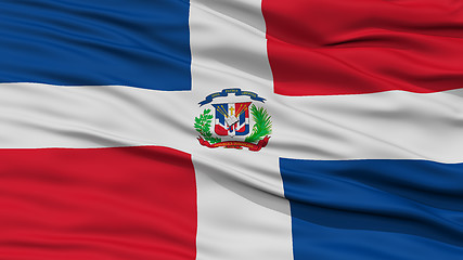 Image showing Closeup Dominican Republic Flag