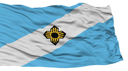 Image showing Isolated Madison Flag, Waving on White Background